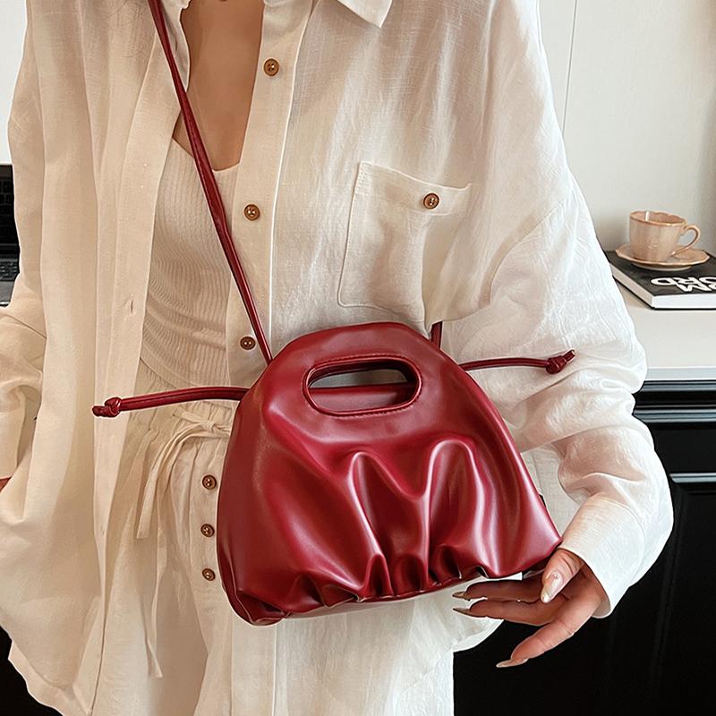 Women's Casual Handbags New Summer Pu Leather Solid Color Crossbody Bags Simple Versatile Female One Shoulder Purses