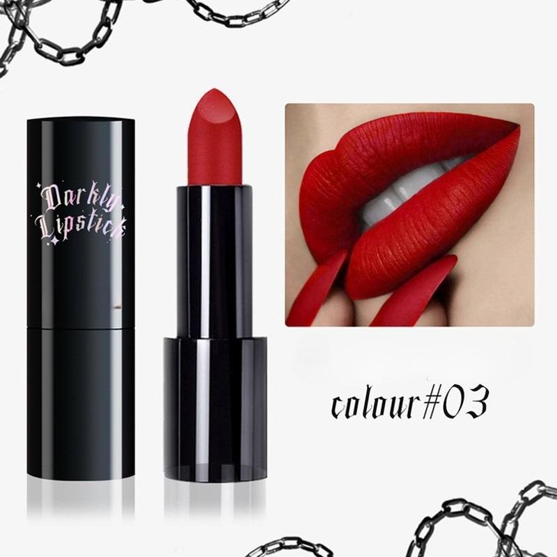 Матовая помада с антипригарным покрытием Cup Flash Diamond Lipstick Halloween Dark Makeup