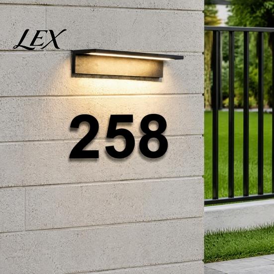 Metal House Numbers 3D Number for Outside, Modern 0-9 Floating Address Numbers, Large Sign Weather-proof Door, Mailbox, Wall, Yard Easy Install
