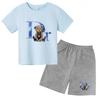 Kids Summer New Hot T-shirt Black Top 3-12Years Boys Girl Brand Breathable Short-sleeved+Shorts 2P Casual Coat Sport Jogging Set