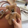 Кавайный кулон в виде медведя, жемчужные плюшевые куклы, милый брелок для ключей автомобиля, подарки