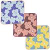Сертифицированный набор из 3 ручных полотенец Nishio Imabari Towel, Сделано в Японии, 100% хлопок, 20 см, Двусторонняя махровая ткань, Впитывающие, Цветочный узор, Мятный,