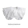 Large Lapel Women False Collar Half Shirt Style Solid Color Detachable Collar Collar Decoration Lace Up Ruffled Doll Collar