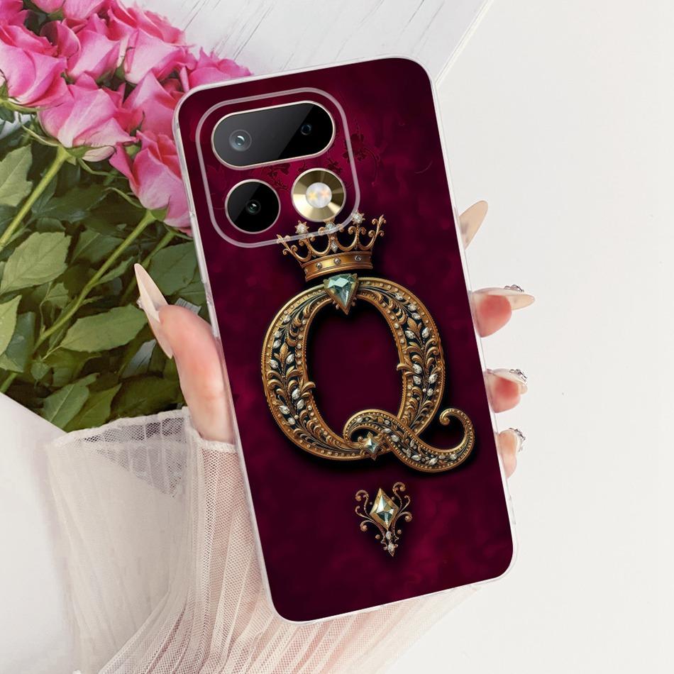 For Realme 16 Pro+ 16Pro Royal Crown Initial Letter Couple Phone Case For Realme 16 Pro Plus 5G Soft Silicone TPU Covers Bumpers