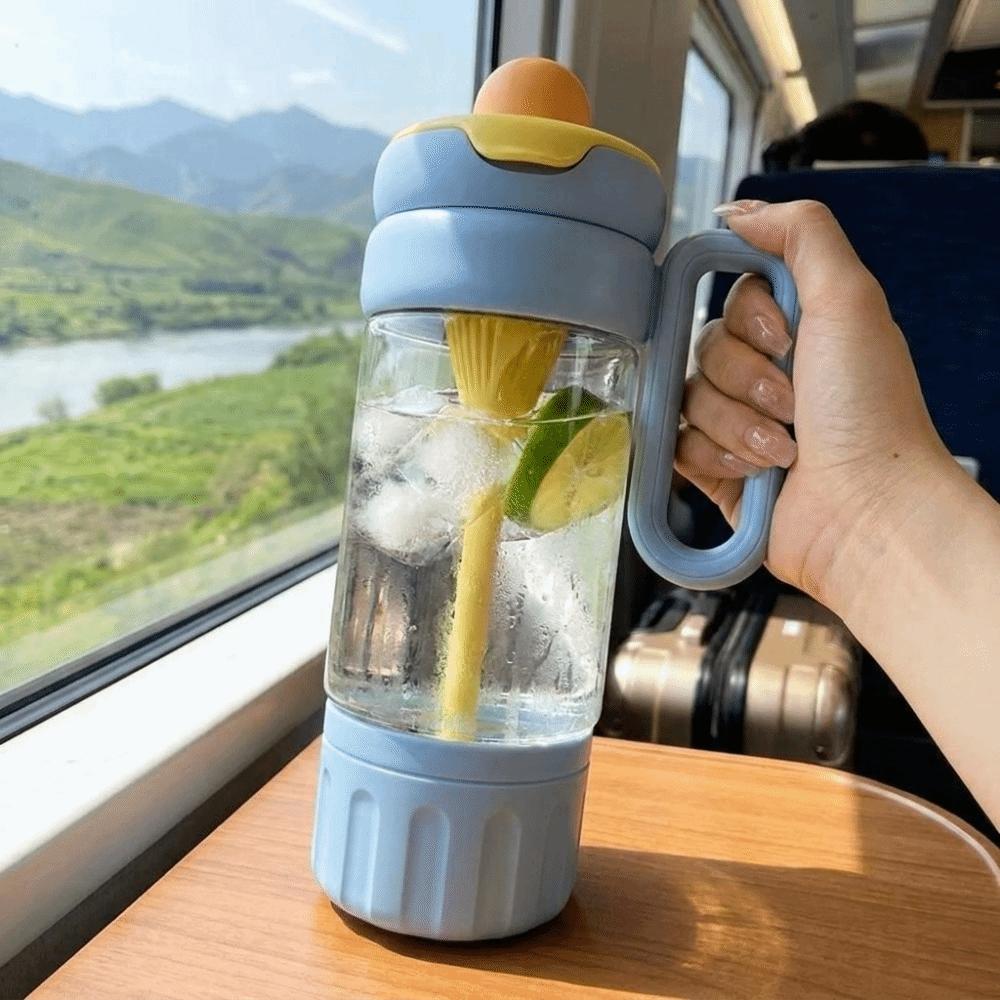 Leak-proof Sports Water Bottle Large Capacity Tea-water Separation Cup Tea Partition Cup  Travel