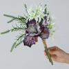 Handmade Simulation Iris Bouquet Realistic Silk Fake Flower  Wedding Party Decor