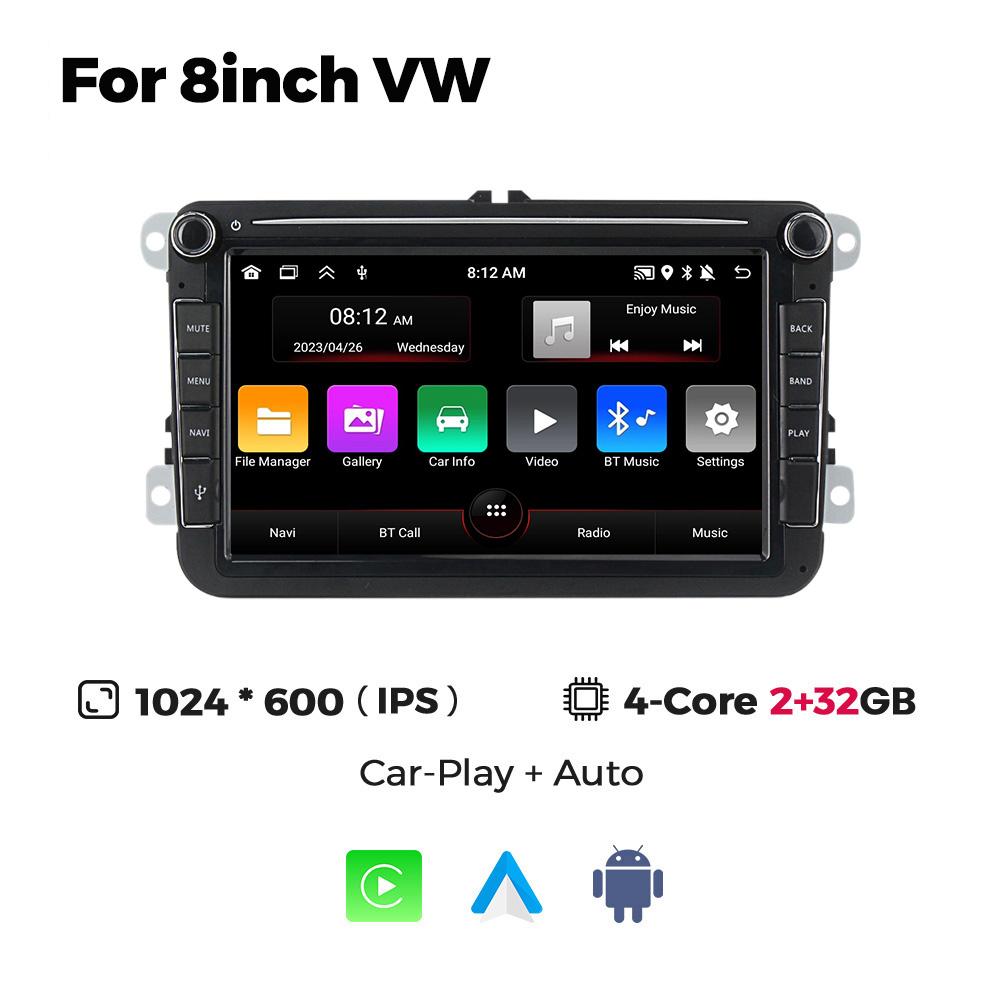 Android Carplay Автомобильный Радио Видео Плеер Для VW Volkswagen Skoda Octavia golf 5 6 touran passat B6 polo Jetta 2Din Стерео Ресивер