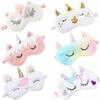Pack of Cute Soft Plush Unicorn Sleeping Masks - Weighted Unicorn Horn Nighttime Eye Mask Bed Eye Mask Sleeping Mask for Women Girls Kids Multip Less