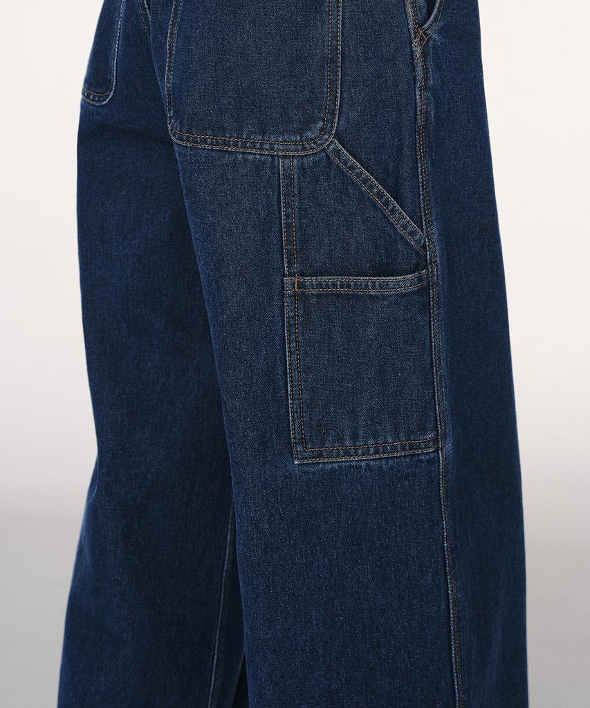 MUSINSA STANDARD WOMAN Women'S Denim Wide Carpenter Pants [Medium Indigo]