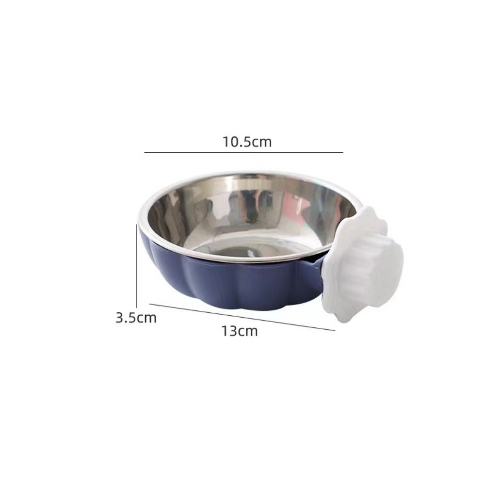 Stainless Steel Pet Cage Bowl Hanging Design Pet Food Basin Detachable Pet Feeding Bowl Cat Dog