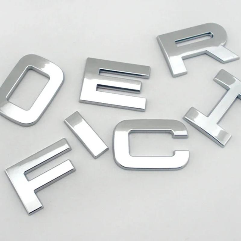 3D Black Chrome Letter Emblem Badge Hood/Trunk Car Styling Accessories Sticker