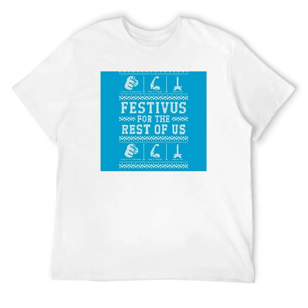 Festivus For The Rest Of Us In Blue T-Shirt Anime Figures Shirts Graphic Tees Boys Whites Aesthetic Clothing Men'S T Shirts
