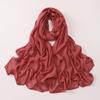Soft Wide Edge Thin Modal Single Color Cotton Breathable Scarf Shawl Large Size 85 * 180CM