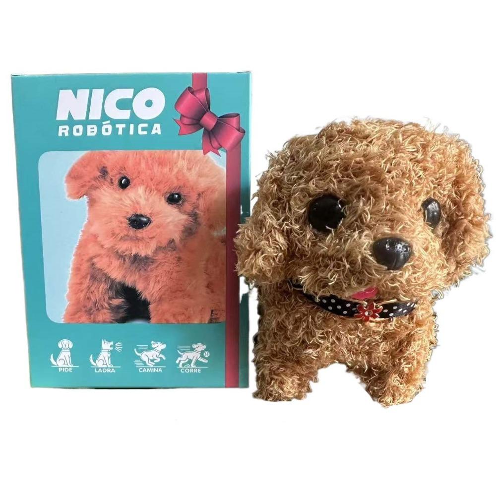 Simulation Plush Robot Dog Stuffed Animals Walking Dog Toy Lovely Realistic Robotic Puppy  Baby Toy