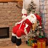 Fashion Ornaments Festival 30cm Santa Rope Christmas Climbing Funny Gift Claus Market Showcase Decoration