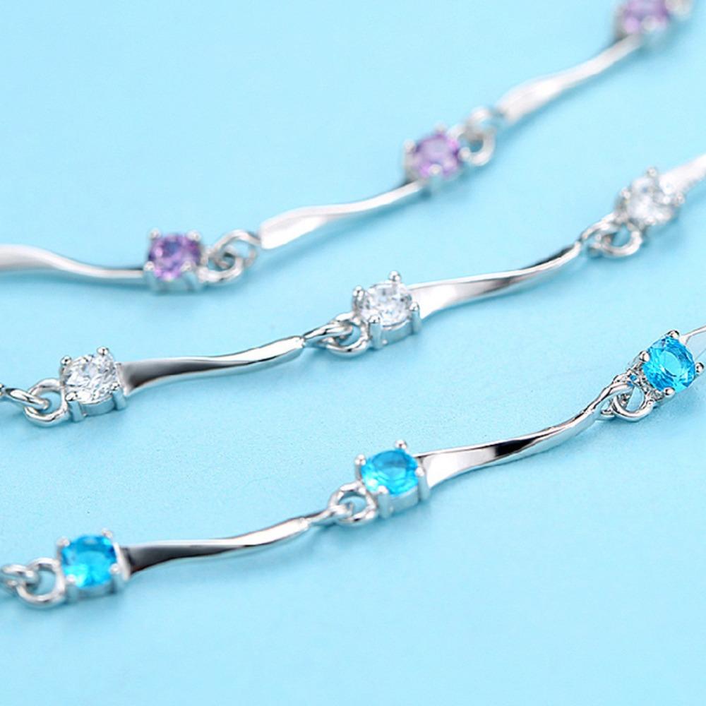 Silver Plated Bamboo Bracelet Elegant Womens Jewelry Perfect Birthday Valentines Day Gift