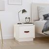 VidaXL Bedside Table White 40x34x35 Cm Solid Pine Wood818287