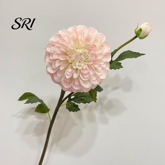 Realistic Petal Texture Flower Artificial Chrysanthemum Ball Flowers with 1 Head Bloom And Bud Fake Mums Long Lasting Hydrangea Bouquet for DIY Bridal
