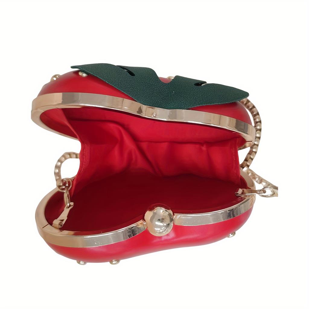 Модная женская сумка-чехол на плечо с цепочкой и надписью «клубника» PU