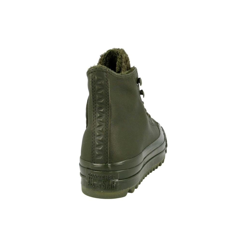 Converse Ctas Lift Ripple Hi High top Canvas Shoes Womens Army Green 562425c