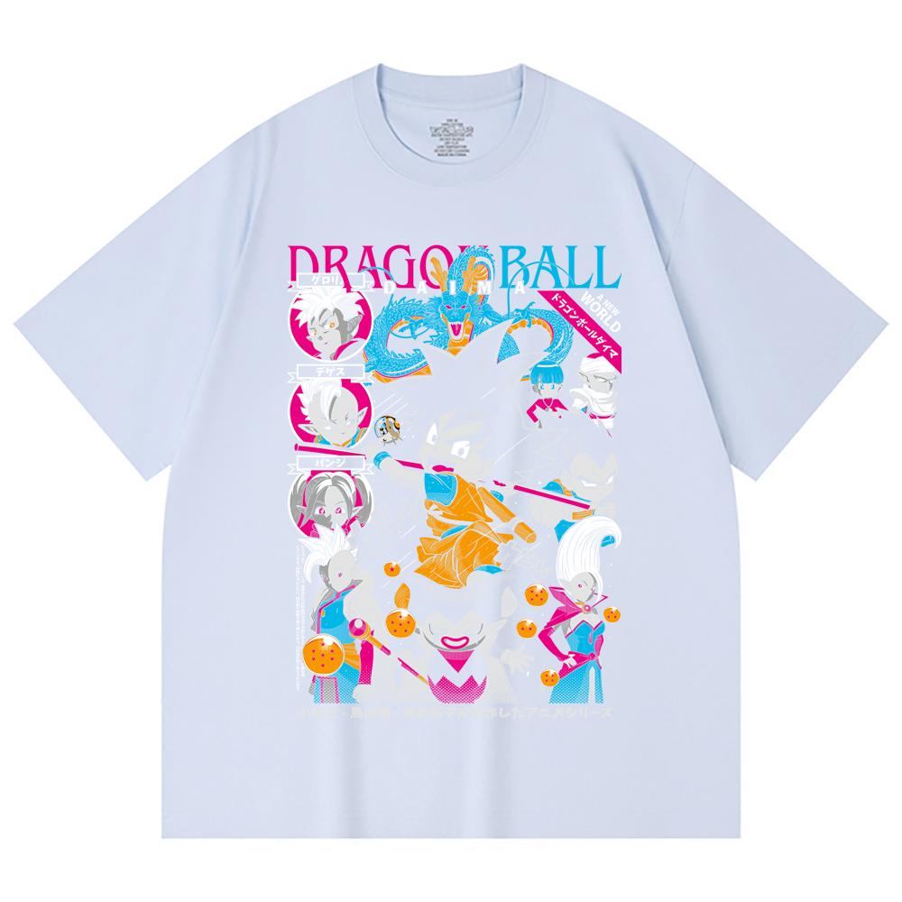 230 Gsm 100% Cotton Dragon Ball V32 Daima Print Unisex Heavy Cotton T Shirt