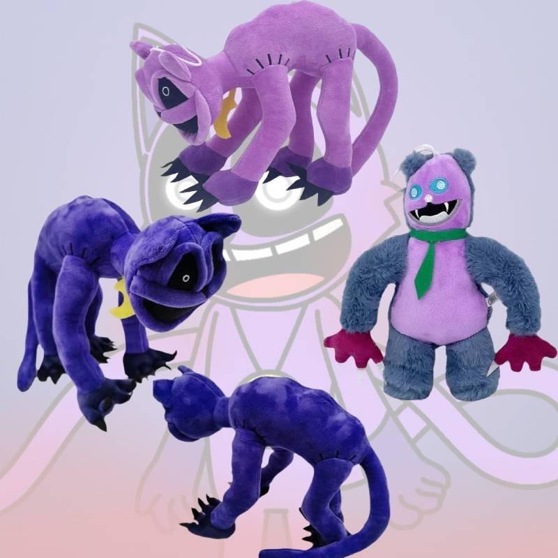 Terrifying Purple Cat Monster With Big Smiling Mouth Plush Toy