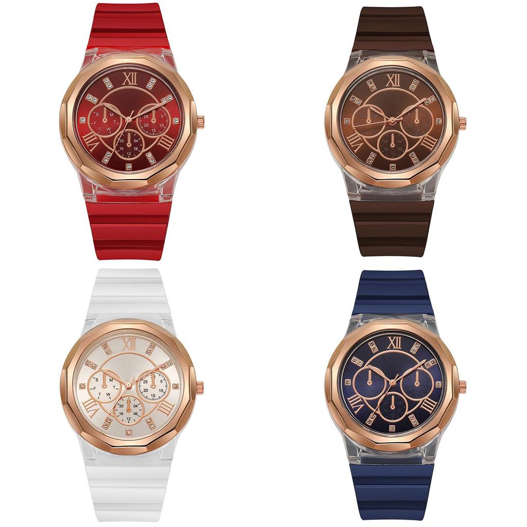 Student Style Silicone Watch For Women Ladies Casual Quartz With Sapphire Glass Dial