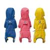 Dog Raincoat 1PC Cats and Dogs Can Be Towed Color Blocking Summer Breathable Rain Poncho Small and Medium Dogs  Pet Supplies