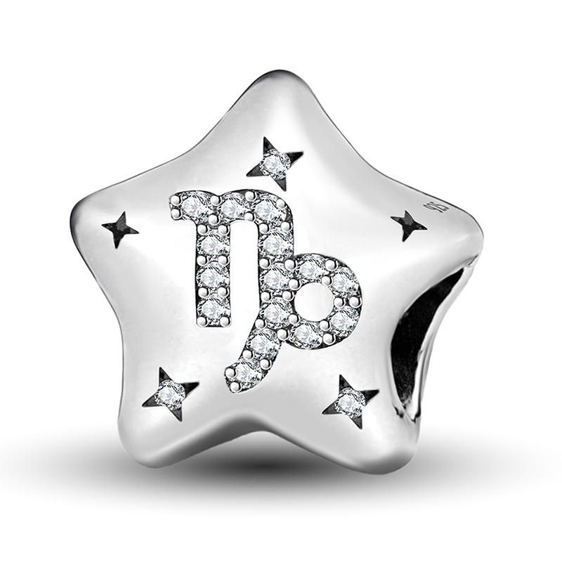 Медь Милый Звезда 12 Серия Созвездий Шармы Бусина Подходит Оригинальный Пан Браслет Бангл DIY Ювелирные Изделия Для Женщин Подарок