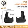 Auto Mud Flaps Kit for Mitsubishi Outlander 2015- 2018 Mud Fender Splash Guard Front and Rear 4-PC Set Car Stylin