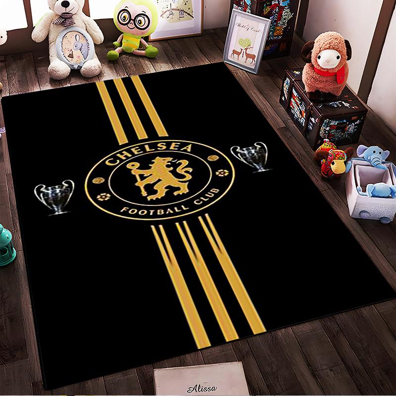 Chelsea Football Club Logo Rug Non-slip rug suitable for living room and bedroom sofas