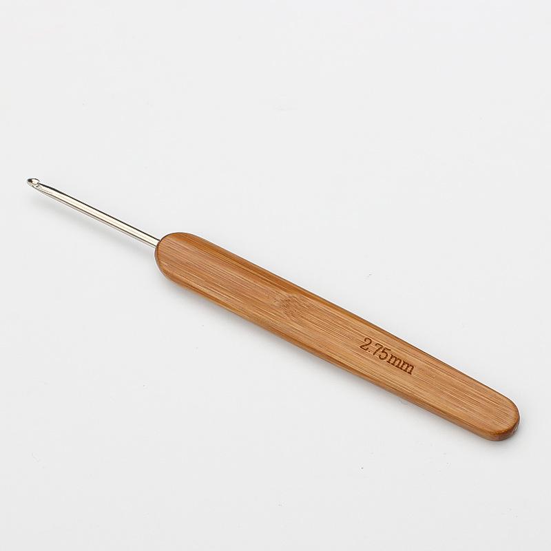 Карбонизированная бамбуковая ручка Крючок для вязания для вязания своими руками и свитеров - Круглая головка