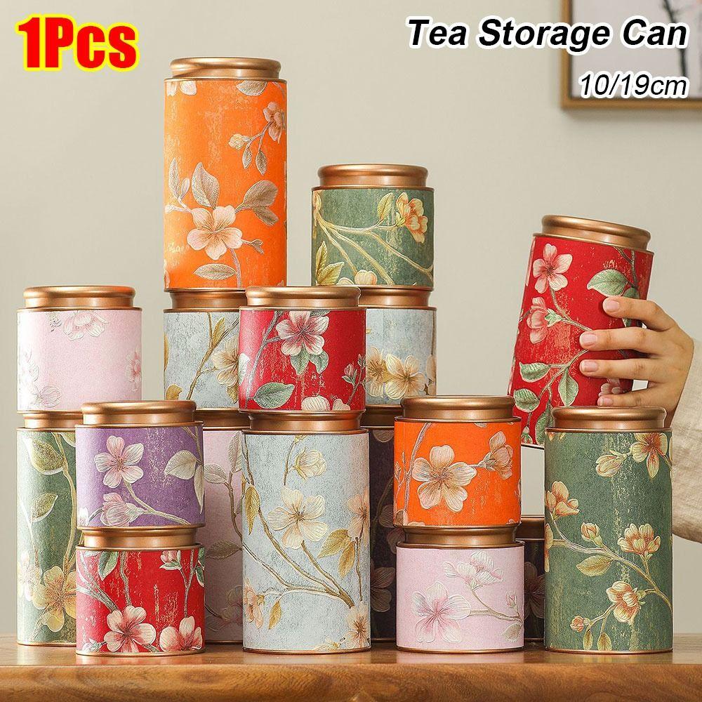 1 шт. Упаковка для чая Герметичная банка для чая 10/19 см Жестяная банка для хранения Новая пустая банка для чая
