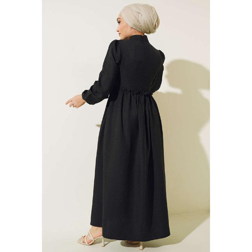 Dress With Lace Mesh Front Detail