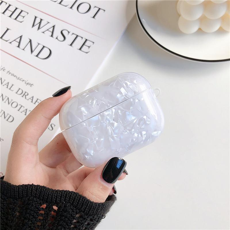 Simple shell pattern AirPods Pro earphone cover for Apple 1/1/1 generation wireless Bluetooth silicone cover trendy girl