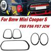 Автомобильные аксессуары для экстерьера для Bmw Mini Cooper S F55 F56 F57 JCW Глянцево-черные накладки на решетку фар и задних фонарей Замена