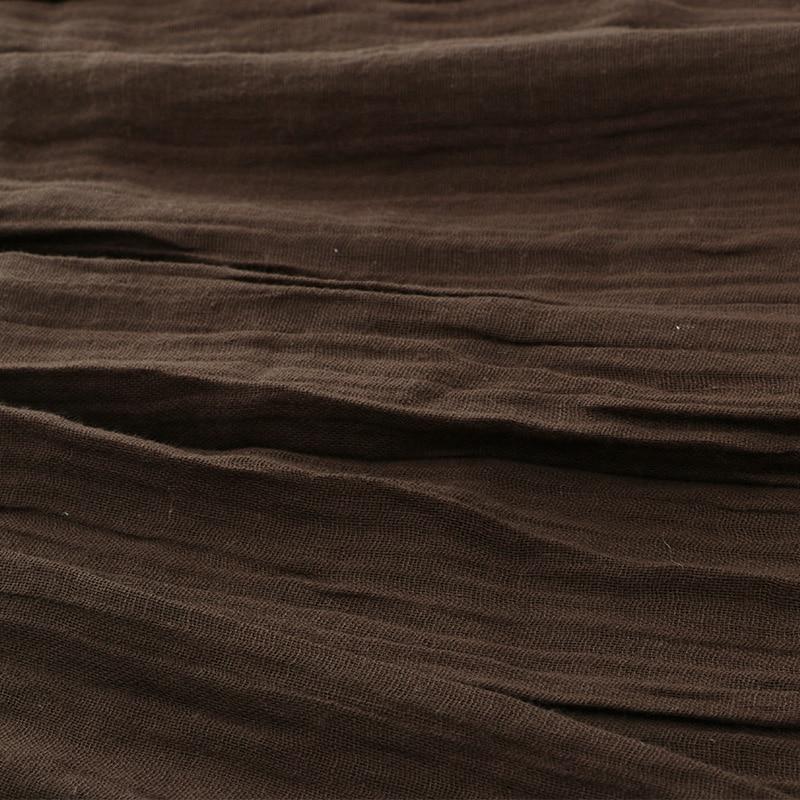 Льняные Женские Хлопковые Эластичные Johnature Талия До Пола Осень Плиссированные Повседневные Длинные Юбки