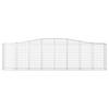 Gabion Baskets with High Arch 6 pcs 400 x 50 x 100 120 cm Galvanized Iron