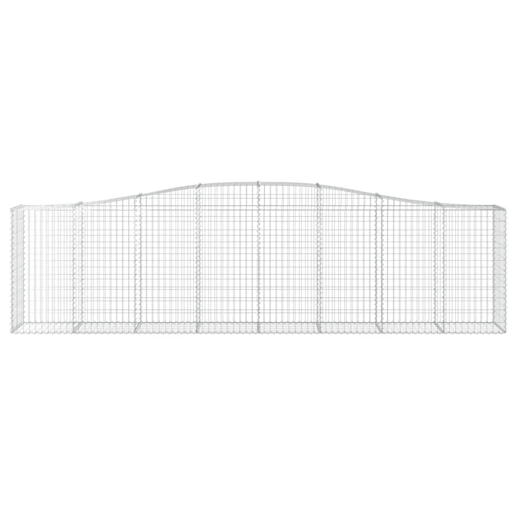 Gabion Baskets with High Arch 6 pcs 400 x 50 x 100 120 cm Galvanized Iron