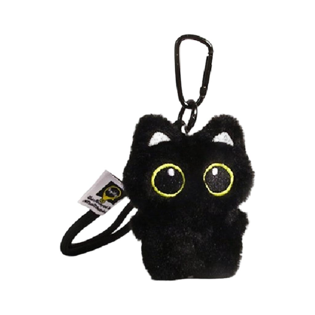 Прекрасный плюшевый брелок в виде черных кошек, мягкая игрушка, украшение для аксессуаров для рюкзака и специальные подарки для любителей кошек