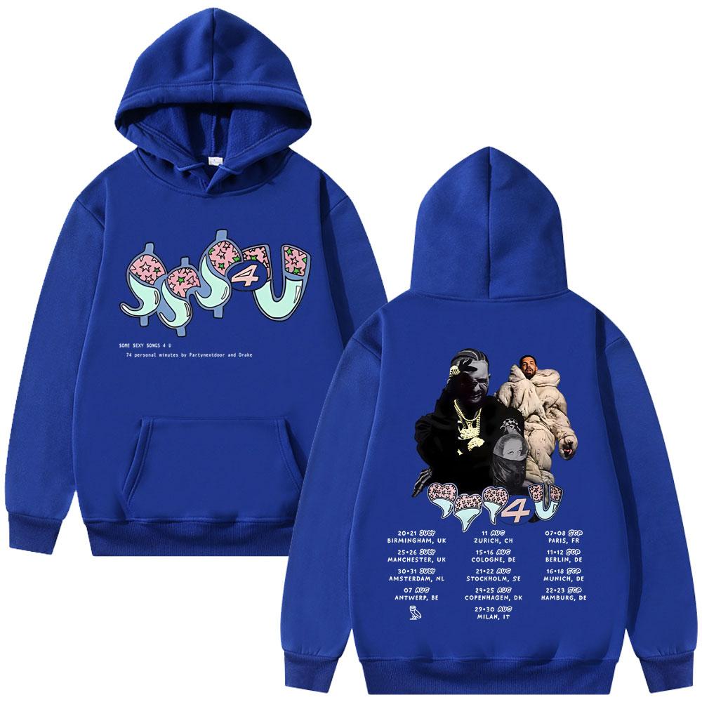 Rapper Drake Europe Tour with PARTYNEXTDOOR Hoodie Some Sexy Songs 4 U SSS4U 2025 Sweatshirt Tops Hip Hop Fashion Streetwear