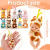 10/6Pcs Realistic Small Baby Dolls Set Mini Silicone Doll Sculpture Sleeping Rebirth Doll Ornaments for Kids Play House Toy Gift