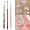 Французская кисточка для нейл-арта, акриловая профессиональная гелевая полировка ногтей, цветочная бабочка, рисунок, маникюрные инструменты для аксессуаров для ногтей
