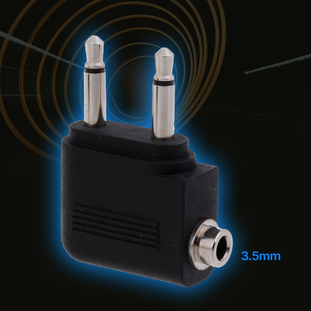 2 шт./уп. Авиационный разъем для наушников, переходник-конвертер, универсальный 3,5 мм, позолоченный, конвертер для авиационных наушников