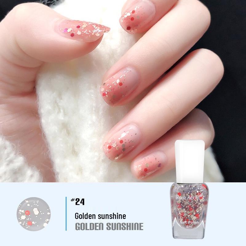 Aurora Nude Водный отслаивающийся лак для ногтей - Летний, Стойкий, Экологичный, Без запаха, Не требующий сушки, Бесплатная доставка