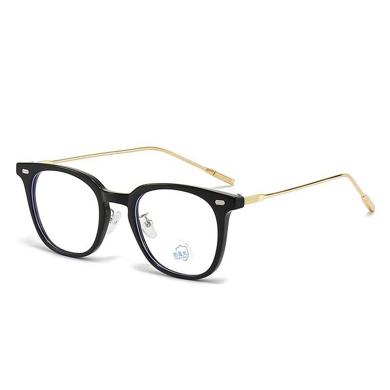 Square Vintage Big Frame Glasses Flat Computer Anti-blue Light Goggles Ladies Decorative Glasses