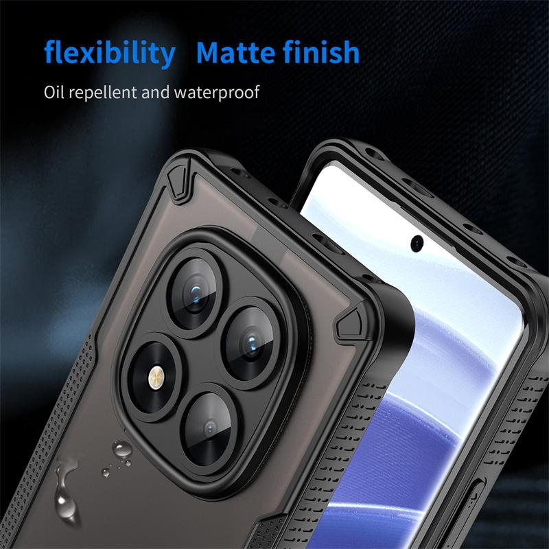 Hybrid Armor Rugged PC Case For Redmi Note 15 14 Pro Plus 5G Full-pack Camera Shockproof Buffer Airbag Protect Hard Cover