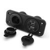 Car Socket Splitter 12V Dual USB Charger Power Adapter Outlet for Car Boat Marine Motorcycle Scooter RV DIY Kit