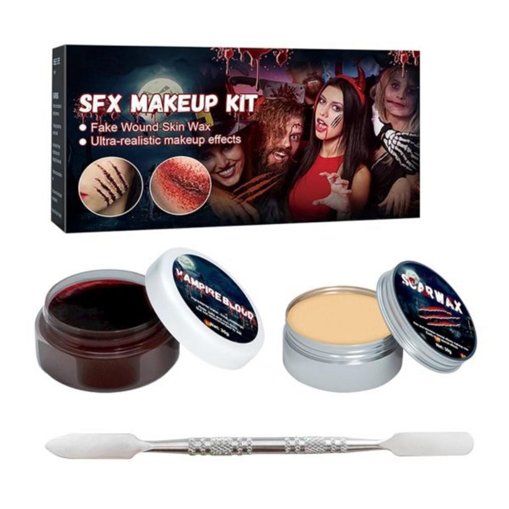 Набор для макияжа Scar Wax SFX на Хэллоуин, искусственная кровь, реалистичное моделирование ран, краска для лица и тела, специальные эффекты для костюмов для косплея
