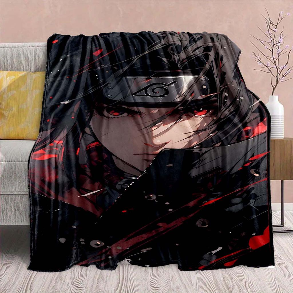 Naruto Anime Flannel Blanket - Soft Warm Perfect for Sofa, Bedding Camping Travel Office Home Decor -QJY